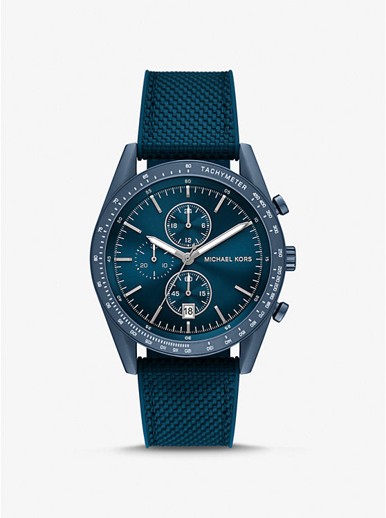 Men's Michael Kors Oversized Warren Blue-Tone  Watch | MK9142